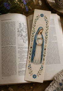 Zakładka „Matka Boska Jagodna” – autorska ilustracja