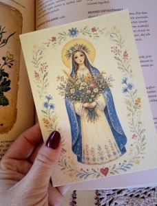 Pocztówka "Zielna" - ilustracja inspirowana tradycją ludową