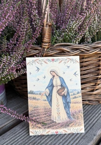 Pocztówka „Siewna” – ilustracja inspirowana tradycją ludową